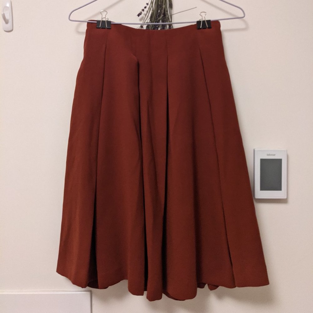 Rust Orange Uniqlo Skirt